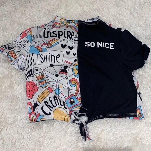 GIRL 2 piece set crop top and leggings Size 7Y - Picture 3 of 10